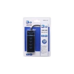 4-Port Powered USB Hub Splitter 3.0 – Black | Ultra-Fast Data Transfer - Image 3